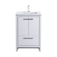 Load image into Gallery viewer, KubeBath Dolce 24&quot; Modern Bathroom Vanity with White Quartz Counter-Top - Vanity Grace Store