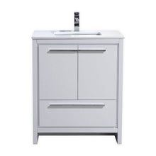 Load image into Gallery viewer, KubeBath Dolce 30&quot; Modern Bathroom Vanity with White Quartz Counter-Top - Vanity Grace Store