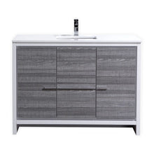 Load image into Gallery viewer, KubeBath Dolce 48&quot; Modern Bathroom Vanity with White Quartz Counter-Top- Kubebath