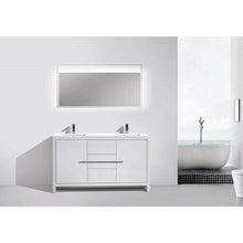 Load image into Gallery viewer, KubeBath Dolce 60&quot; Double Sink Vanity | White Quartz | Vanity Grace | US