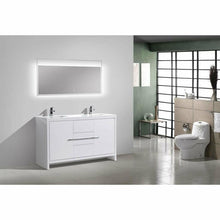 Load image into Gallery viewer, KubeBath Dolce 60&quot; Double Sink Vanity | White Quartz | Vanity Grace | US