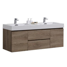 Load image into Gallery viewer, Kubebath Bliss 60&quot; Double Sink Wall Mount Modern Bathroom Vanity- Kubebath