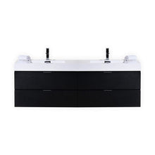 Load image into Gallery viewer, Kubebath Bliss 72&quot; Double Sink Wall Mount Modern Bathroom Vanity- Vanity grace US