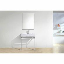 Load image into Gallery viewer, Haus Stainless Steel Console w/ White Acrylic Sink - Vanity Grace Store