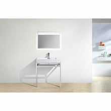 Load image into Gallery viewer, Haus Stainless Steel Console w/ White Acrylic Sink - Vanity Grace Store