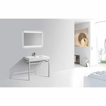 Load image into Gallery viewer, Haus Stainless Steel Console w/ White Acrylic Sink - Vanity Grace Store
