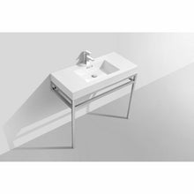 Load image into Gallery viewer, Haus Stainless Steel Console w/ White Acrylic Sink - Vanity Grace Store