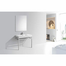 Load image into Gallery viewer, Haus Stainless Steel Console w/ White Acrylic Sink - Vanity Grace Store