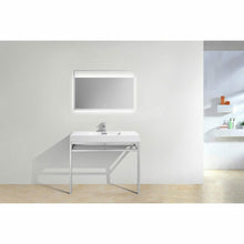 Load image into Gallery viewer, Haus Stainless Steel Console w/ White Acrylic Sink - Vanity Grace Store