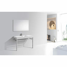 Load image into Gallery viewer, Haus Stainless Steel Console w/ White Acrylic Sink - Vanity Grace Store