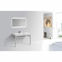 Load image into Gallery viewer, Haus Stainless Steel Console w/ White Acrylic Sink - Vanity Grace Store