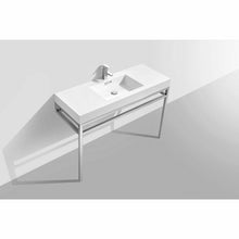 Load image into Gallery viewer, Haus Stainless Steel Console w/ White Acrylic Sink - Vanity Grace Store