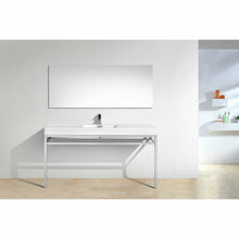 Load image into Gallery viewer, Haus 60&quot; Single Sink Stainless Steel Console w/ White Acrylic Sink - Chrome - Vanity Grace Store