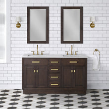 Load image into Gallery viewer, Water Creation Chestnut 60&quot; Double Bathroom Vanity in Brown Oak- Water Creation