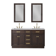 Load image into Gallery viewer, Water Creation Chestnut 60&quot; Double Bathroom Vanity in Brown Oak- Water Creation