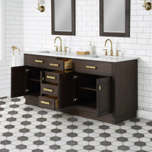 Load image into Gallery viewer, Water Creation Chestnut 72&quot; Double Bathroom Vanity in Brown Oak- Water Creation