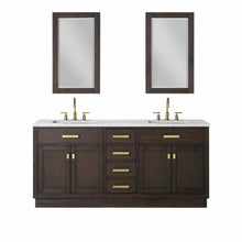 Load image into Gallery viewer, Water Creation Chestnut 72&quot; Double Bathroom Vanity in Brown Oak- Water Creation