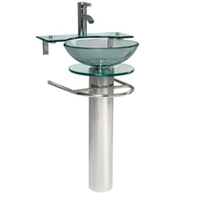 Load image into Gallery viewer, Fresca Ovale 24&quot; Modern Glass Bathroom Pedestal- Fresca