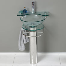 Load image into Gallery viewer, Fresca Ovale 24&quot; Modern Glass Bathroom Pedestal- Fresca