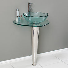 Load image into Gallery viewer, Fresca Netto 24&quot; Modern Glass Bathroom Pedestal- Fresca
