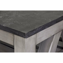 Load image into Gallery viewer, Water Creation Aberdeen Collection 27 Inch By 27 Inch Blue Limestone Top Coffee Table in Grizzle Grey Distressed Finish- Water Creation