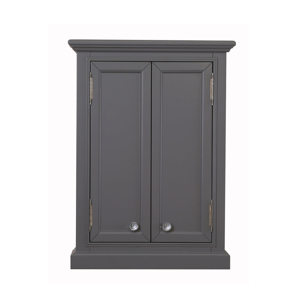 Water Creation Derby Collection Wall Cabinet In Cashmere Grey- Water Creation
