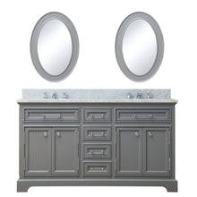 Load image into Gallery viewer, Water Creation 60 Inch Pure White Double Sink Bathroom Vanity From The Derby Collection- Water Creation