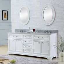 Load image into Gallery viewer, Water Creation 60 Inch Pure White Double Sink Bathroom Vanity With Faucet From The Derby Collection- Water Creation
