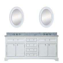 Load image into Gallery viewer, Water Creation 72 Inch Cashmere Grey Double Sink Bathroom Vanity With Matching Framed Mirrors And Faucets From The Derby Collection- Water Creation