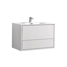 Load image into Gallery viewer, Kubebath DeLusso 36&quot; Wall Mount Floating Bathroom Vanity 