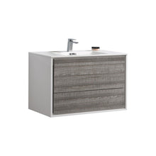 Load image into Gallery viewer, Kubebath DeLusso 36&quot; Wall Mount Floating Bathroom Vanity 
