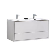 Load image into Gallery viewer, Kubebath DeLusso 48 inch double sink vanity 