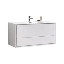 Load image into Gallery viewer, DeLusso 48&quot; Single Sink Wall Mount Modern Bathroom Vanity - Vanity Grace Store