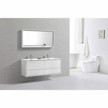 Load image into Gallery viewer, DeLusso 60&quot; Double Sink Wall Mount Modern Bathroom Vanity - Vanity Grace Store