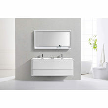 Load image into Gallery viewer, DeLusso 60&quot; Double Sink Wall Mount Modern Bathroom Vanity - Vanity Grace Store