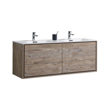 Load image into Gallery viewer, DeLusso 60&quot; Double Sink Wall Mount Modern Bathroom Vanity - Vanity Grace Store
