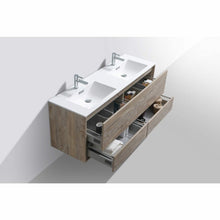 Load image into Gallery viewer, DeLusso 60&quot; Double Sink Wall Mount Modern Bathroom Vanity - Vanity Grace Store