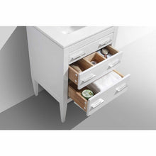 Load image into Gallery viewer, Eiffel High Gloss White Vanity W/ Quartz Counter Top - Vanity Grace Store