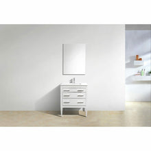 Load image into Gallery viewer, Eiffel High Gloss White Vanity W/ Quartz Counter Top - Vanity Grace Store