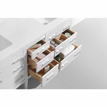 Load image into Gallery viewer, Eiffel 60&quot; Double Sink High Gloss White Vanity W/ Quartz Counter Top - Vanity Grace Store