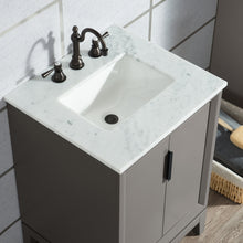 Load image into Gallery viewer, Water Creation Elizabeth 24-Inch Single Sink Carrara White Marble Vanity In Pure White With Matching Mirror(s)- Water Creation