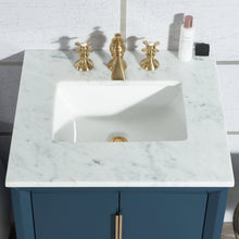 Load image into Gallery viewer, Water Creation Elizabeth 24-Inch Single Sink Carrara White Marble Vanity In Pure White With Matching Mirror(s) and F2-0012-01-TL Lavatory Faucet(s)- Water Creation