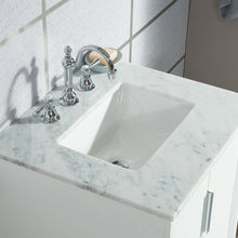 Load image into Gallery viewer, Water Creation Elizabeth 24-Inch Single Sink Carrara White Marble Vanity In Monarch Blue With Matching Mirror(s) and F2-0013-06-FX Lavatory Faucet(s)- Water Creation