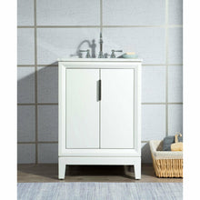 Load image into Gallery viewer, Water Creation Elizabeth 24-Inch Single Sink Carrara White Marble Vanity In Monarch Blue With Matching Mirror(s) and F2-0013-06-FX Lavatory Faucet(s)- Water Creation