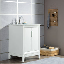 Load image into Gallery viewer, Water Creation Elizabeth 24-Inch Single Sink Carrara White Marble Vanity In Monarch Blue With Matching Mirror(s) and F2-0013-06-FX Lavatory Faucet(s)- Water Creation
