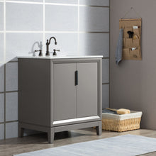 Load image into Gallery viewer, Water Creation Elizabeth 30-Inch Single Sink Carrara White Marble Vanity In Cashmere Grey  With F2-0012-03-TL Lavatory Faucet(s)- Water Creation