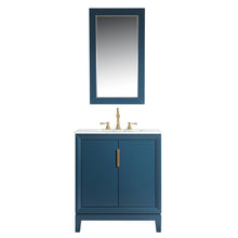 Load image into Gallery viewer, Water Creation Elizabeth 30-Inch Single Sink Carrara White Marble Vanity In Monarch Blue- Water Creation