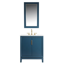Load image into Gallery viewer, Water Creation Elizabeth 30-Inch Single Sink Carrara White Marble Vanity In Monarch Blue With Matching Mirror(s) and F2-0012-06-TL Lavatory Faucet(s)- Water Creation