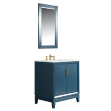 Load image into Gallery viewer, Water Creation Elizabeth 30-Inch Single Sink Carrara White Marble Vanity In Monarch Blue  With F2-0013-06-FX Lavatory Faucet(s)- Water Creation