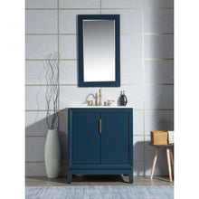 Load image into Gallery viewer, Water Creation Elizabeth 30-Inch Single Sink Carrara White Marble Vanity In Monarch Blue With Matching Mirror(s) and F2-0012-06-TL Lavatory Faucet(s)- Water Creation